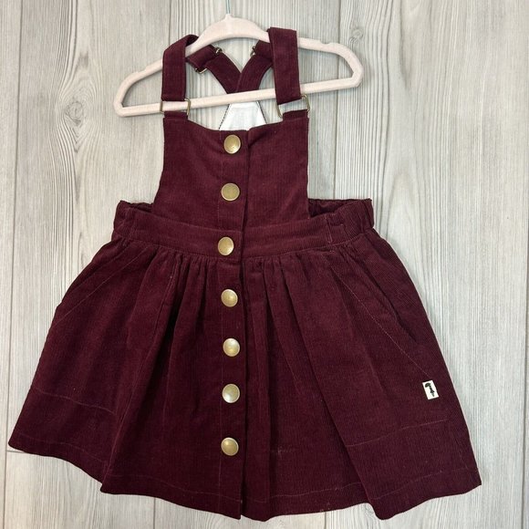 NWT Lacey Lane Size 5 Sadie Dress Corduroy Jumper Girls Button Front - Picture 3 of 9